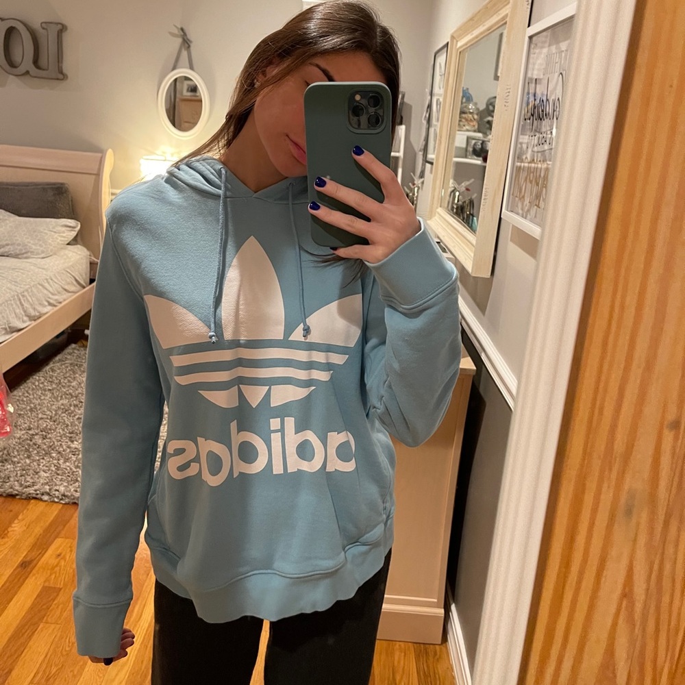 Baby Blue Adidas Hoodie